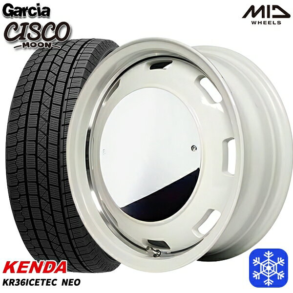 【新品 スタッドレス1台分4本セット】 175/80R16 ジムニー 2024〜2025年製 ケンダ アイステックネオ KR36 MID ガルシアシスコムーン ホワイト 16インチ 5.5J 5H139.7