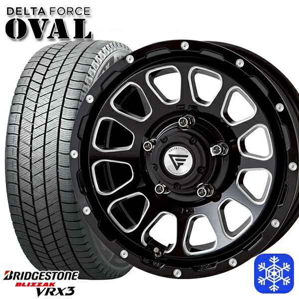 【新品 スタッドレス1台分4本セット】 215/70R16 100Q ジムニー 2024〜2025年製 ブリヂストン ブリザック VRX3 デルタフォースオーバル ブラックマシニング 16インチ 5.5J 5H139.7