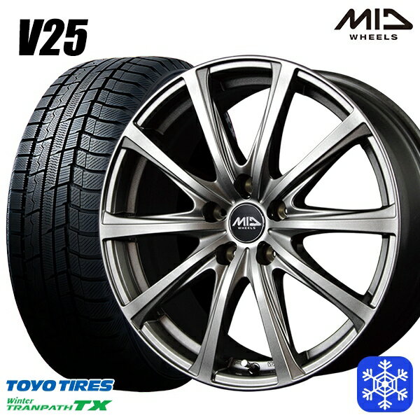 【新品 スタッドレス1台分4本セット】 205/60R16 エスティマ マツダ3 2024〜2025年製 トーヨー ウィンタートランパス TX MID V25 メタリックグレー 16インチ 6.5J 5H114.3