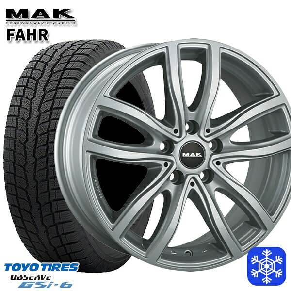 【新品 スタッドレス1台分4本セット】 225/60R18 BMW X3 G01 X4 G02用 2022〜2023年製 トーヨー オブザーブ GSi-6 MAK FAHR シルバー 18インチ 7.5J 5H112 +28