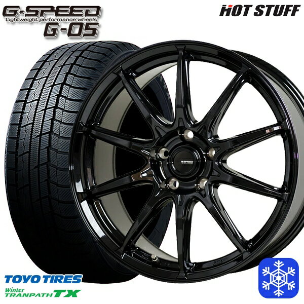 【新品 スタッドレス1台分4本セット】 215/65R16 98Q アルファード ヴェルファイア 2024〜2025年製 トーヨー ウィンター トランパス TX HotStuff ジースピード G-05 メタリックブラック 16インチ 6.5J 5H114.3