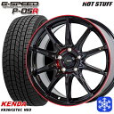 【25日限定 P5倍+クーポンあり!】 205/60R16 ウィッシュ エクシーガ 2022〜2023年製 ケンダ アイステックネオ KR36 HotStuff ジースピード P-05 BK/RED 16インチ 6.5J 5H100 新品 スタッドレス1台分4本セット