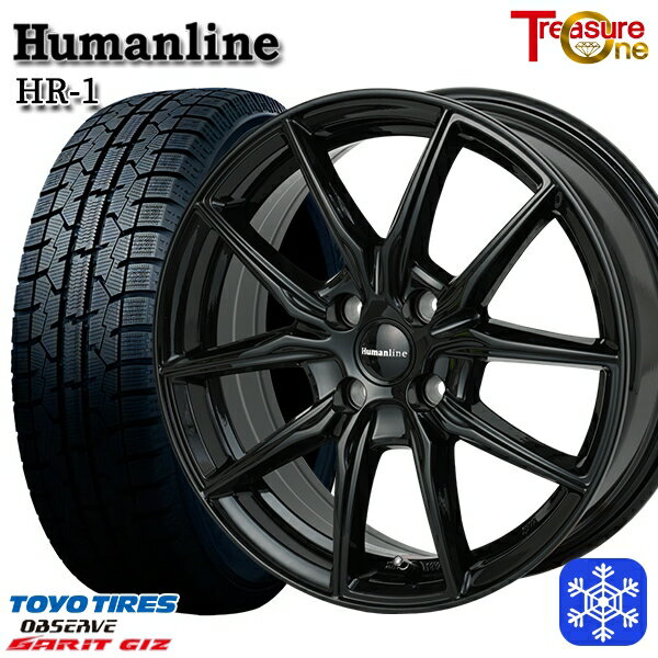 【新品 スタッドレス1台分4本セット】 165/55R14 モコ ルークス 2022〜2023年製 トーヨー ガリット ギズ トレジャーワン ヒューマンライン HR1 ブラック 14インチ 4.5J 4H100