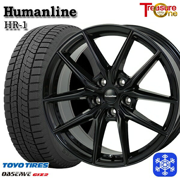 【新品 スタッドレス1台分4本セット】 205/55R16 アクセラ リーフ 2023〜2024年製 トーヨー オブザーブ ギズ2 トレジャーワン ヒューマンライン HR1 ブラック 16インチ 6.5J 5H114.3