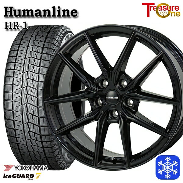 【新品 スタッドレス1台分4本セット】 215/65R16 98Q アルファード ヴェルファイア 2023年製 ヨコハマ アイスガード IG70 トレジャーワン ヒューマンライン HR1 ブラック 16インチ 6.5J 5H114.3