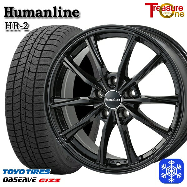 【新品 スタッドレス1台分4本セット】 215/65R16 98Q アルファード ヴェルファイア 2024年製 トーヨー オブザーブ ギズ3 トレジャーワン ヒューマンライン HR2 ブラック 16インチ 6.5J 5H114.3