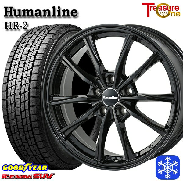 【新品 1台分4本セット】 235/60R18 レクサスRX 2022〜2023年製 グッドイヤー アイスナビSUV トレジャーワン ヒューマンライン HR2 ブラック 18インチ 7.0J 5H114.3