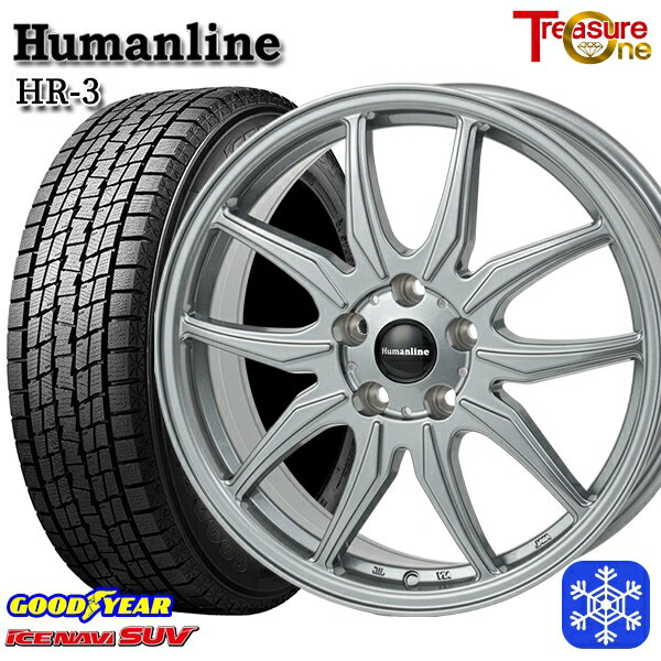 【新品 1台分4本セット】 235/60R18 レクサスRX 2022〜2023年製 グッドイヤー アイスナビSUV トレジャーワン ヒューマンライン HR3 ダークシルバー 18インチ 7.0J 5H114.3