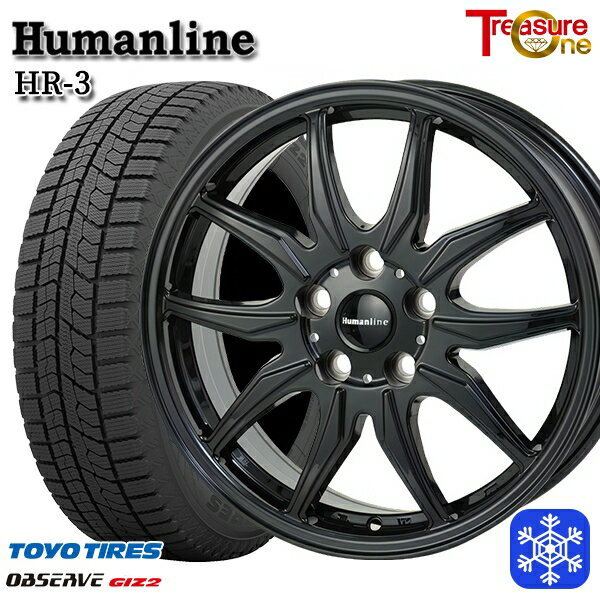 【新品 スタッドレス1台分4本セット】 195/65R15 ノア ヴォクシー 2024〜2025年製 トーヨー オブザーブ ギズ2 トレジャーワン ヒューマンライン HR3 BK 15インチ 6.0J 5H114.3