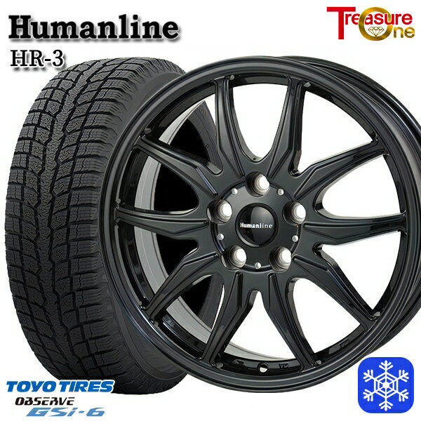 【新品 スタッドレス1台分4本セット】 215/70R16 100Q デリカD5 2022〜2023年製 トーヨー オブザーブ GSi-6 トレジャーワン ヒューマンライン HR3 ブラック 16インチ 6.5J 5H114.3 114.3