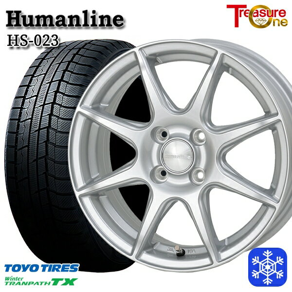 【新品 スタッドレス1台分4本セット】 165/65R14 タンク ルーミー 2023〜2024年製 トーヨー ウィンター トランパス TX トレジャーワン ヒューマンライン HS023 SI 14インチ 5.5J 4H100