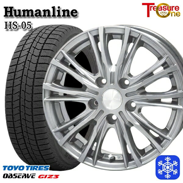 【新品 スタッドレス1台分4本セット】 215/45R18 キックス マツダ3 2024年製 トーヨー オブザーブ ギズ3 トレジャーワン ヒューマンライン HS05 DG 18インチ 7.0J 5H114.3
