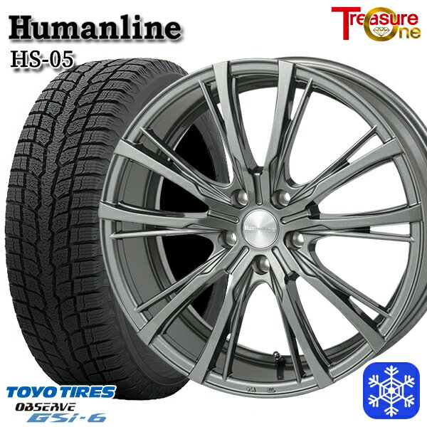 【新品 スタッドレス1台分4本セット】 225/60R18 RAV4 NX 2022〜2023年製 トーヨー オブザーブ GSi-6 トレジャーワン ヒューマンライン HS05 DG 18インチ 7.0J 5H114.3