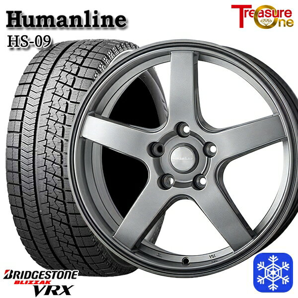 【新品 1台分4本セット】 235/50R18 アルファード ヴァルファイア 2021年製 ブリヂストン ブリザック VRX ■並行輸入品 トレジャーワン ヒューマンライン HS09 ダークグレー 18インチ 7.0J 5H114.3