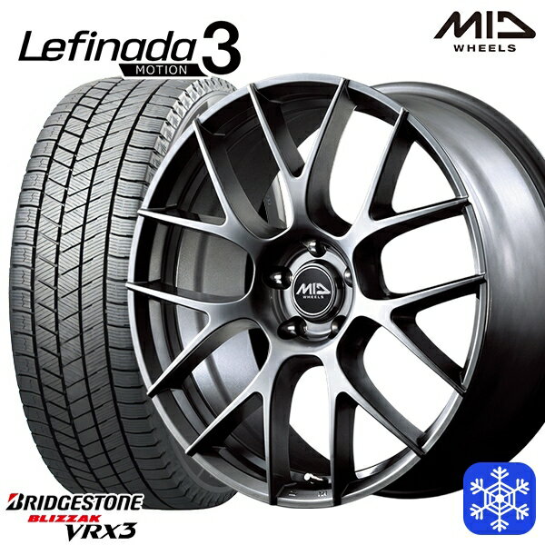 【新品 スタッドレス1台分4本セット】 235/60R18 レクサスNX 2024〜2025年製 ブリヂストン ブリザック VRX3 MID レフィナーダ モーション3 ※M14純正ボルト使用 18インチ 8.0J 5H114.3