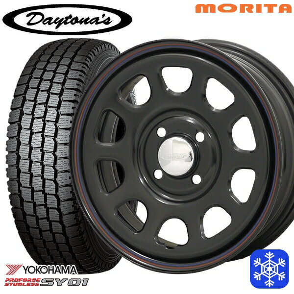 【新品 スタッドレス1台分4本セット】 145/80R12 80/78N 2024〜2025年製 ヨコハマ SY01 MRT DAYTONA'S G2 デイトナズ ブラック 12インチ 4.0J 4H100+42