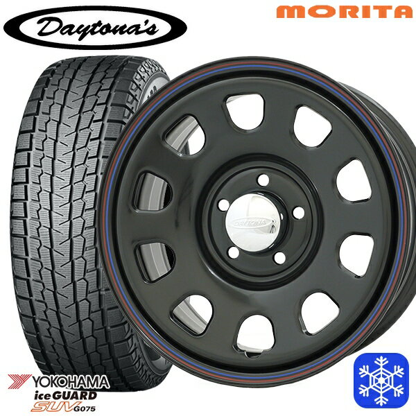 【新品 スタッドレス1台分4本セット】 215/70R16 100Q デリカD5 2024〜2025年製 ヨコハマ アイスガードSUV G075 MRT DAYTONA'S G2 デイトナズ ブラック 16インチ 7.0J 5H114.3+33