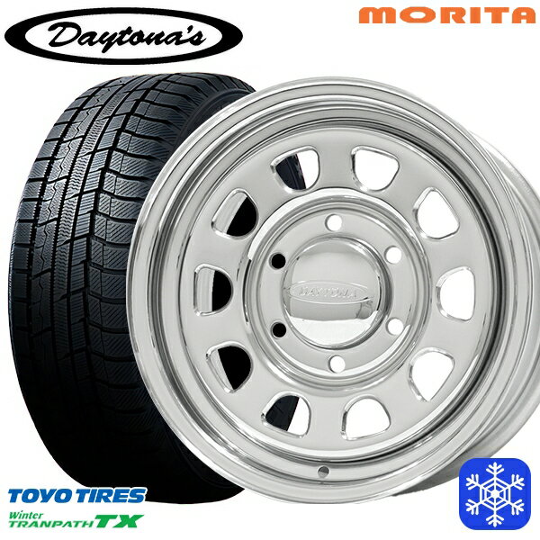 【新品 スタッドレス1台分4本セット】 215/65R16 98Q ハイエース ※車検非対応 2024〜2025年製 トーヨー ウィンター トランパス TX MRT DAYTONA'S G2 デイトナズ クローム 16インチ 6.5J 6H139.7+33/+45