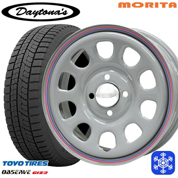 【新品 スタッドレス1台分4本セット】 155/65R14 N-BOX タント 2023〜2024年製 トーヨー オブザーブ ギズ2 MRT DAYTONA'S G2 デイトナズ グレー 14インチ 5.0J 4H100+42