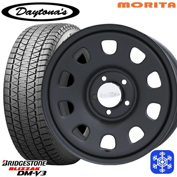 【新品 スタッドレス1台分4本セット】 215/70R16 100Q デリカD5 2024〜2025年製 ブリヂストン ブリザック DMV3 MRT DAYTONA'S G2 デイトナズ マットブラック 16インチ 7.0J 5H114.3+33