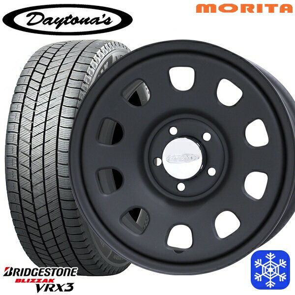 【新品 スタッドレス1台分4本セット】 215/70R16 100Q デリカD5 2024〜2025年製 ブリヂストン ブリザック VRX3 MRT DAYTONA'S G2 デイトナズ マットブラック 16インチ 7.0J 5H114.3+33