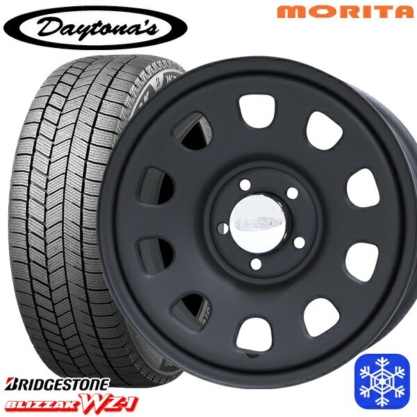 【新品 スタッドレス1台分4本セット】 215/70R16 100Q デリカD5 2025年製 ブリヂストン ブリザック WZ1 MRT DAYTONA'S G2 デイトナズ マットブラック 16インチ 7.0J 5H114.3+33