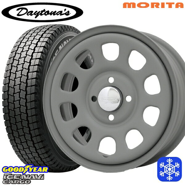 【新品 スタッドレス1台分4本セット】 145R12 6PR （145/80R12） 2024〜2025年製 グッドイヤー アイスナビカーゴ MRT DAYTONA'S G2 デイトナズ マットグレー 12インチ 4.0J 4H100+42