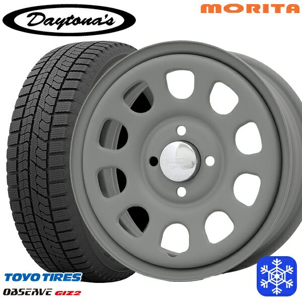 【新品 スタッドレス1台分4本セット】 155/65R14 N-BOX タント 2023〜2024年製 トーヨー オブザーブ ギズ2 MRT DAYTONA'S G2 デイトナズ マットグレー 14インチ 5.0J 4H100+42