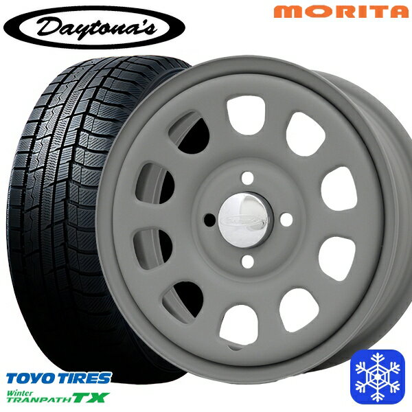 【新品 スタッドレス1台分4本セット】 165/65R15 タフト ソリオ デリカD2 2023〜2024年製 トーヨー ウィンタートランパス TX MRT DAYTONA'S G2 デイトナズ マットグレー 15インチ 5.0J 4H100+45