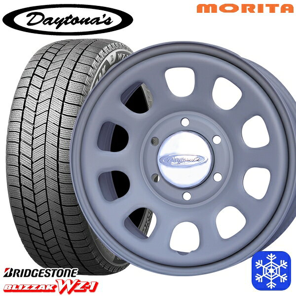 【新品 スタッドレス1台分4本セット】 215/65R16 98Q ハイエース ※車検非対応 2025年製 ブリヂストン ブリザック WZ1 MRT DAYTONA'S G2 デイトナズ マットグレー 16インチ 6.5J 6H139.7+33/+45