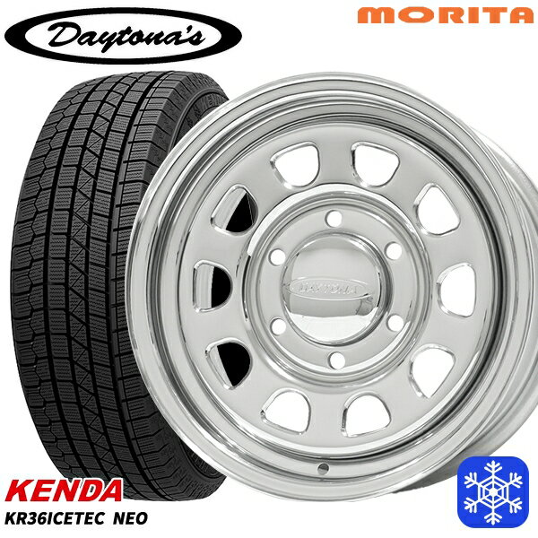 送料無料 2020〜2021年製 215/60R17インチ ハイエースKENDA ケンダ アイステックネオ KR36 MRT DAYTONA'S デイトナ クローム 6穴 139.7 新品スタッドレスタイヤ ホイール4本セット