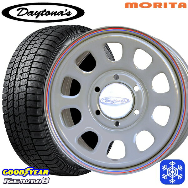 【新品 スタッドレス1台分4本セット】 215/60R17 96Q ハイエース ※車検非対応 2024〜2025年製 グッドイヤー アイスナビ8 NAVI8 MRT DAYTONA'S デイトナズ グレー 17インチ 6.5J 6H139.7+38