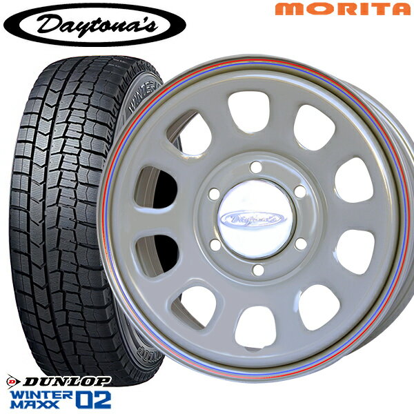 【新品 スタッドレス1台分4本セット】 215/60R17 96Q ハイエース ※車検非対応 2025年製 ダンロップ ウィンターマックス WM02 MRT DAYTONA'S デイトナズ グレー 17インチ 6.5J 6H139.7+38