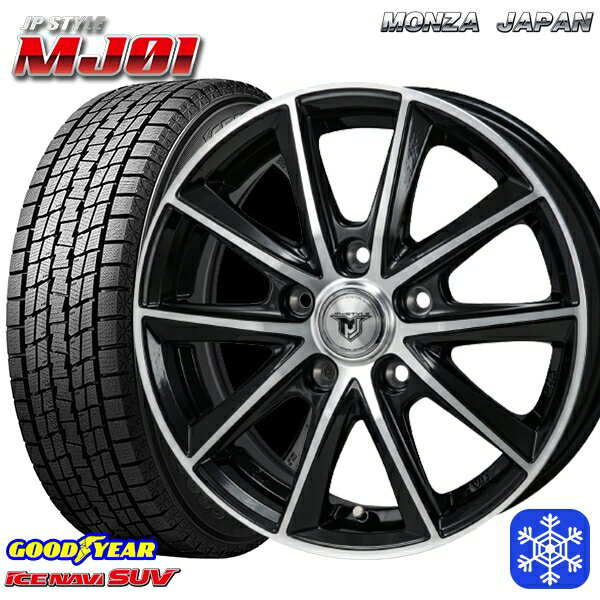 【取付対象】235/70R16 デリカD5 2021～2022年製 グッドイヤー アイスナビSUV MONZA JPスタイル MJ01 16インチ 6.5J 5H114.3 スタッドレスタイヤホイール4本セット