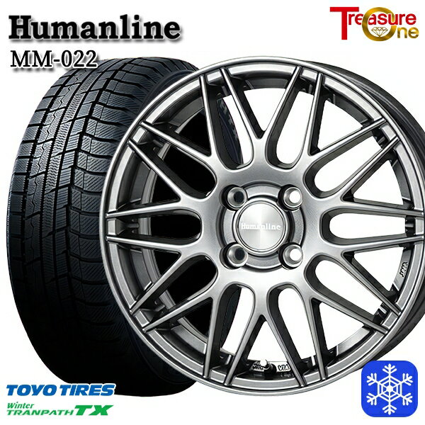 【新品 スタッドレス1台分4本セット】 185/65R15 アクア ノート フィット 2023〜2024年製 トーヨー ウィンター トランパス TX トレジャーワン ヒューマンライン MM022 DG 15インチ 5.5J 4H100