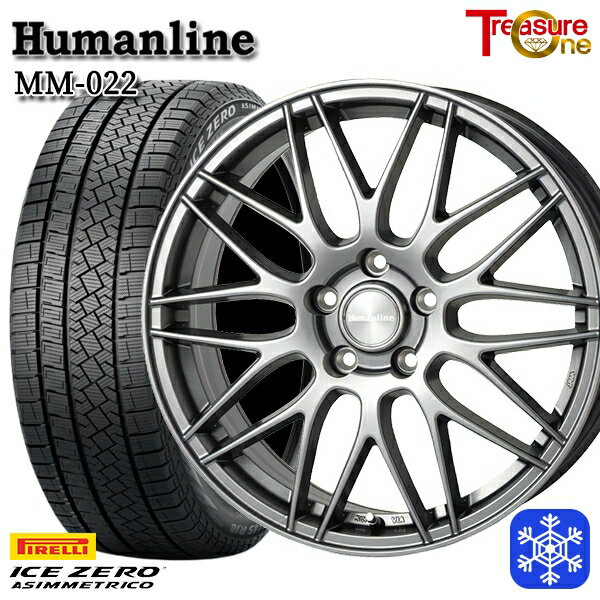 【新品 スタッドレス1台分4本セット】 215/60R16 フォレスター レガシィ 2022〜2023年製 ピレリ アイスゼロアシンメトリコ トレジャーワン ヒューマンライン MM022 DG 16インチ 6.5J 5H100