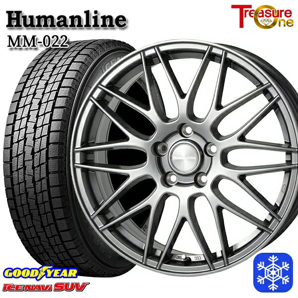 【新品 1台分4本セット】 235/60R18 レクサスRX 2022〜2023年製 グッドイヤー アイスナビSUV トレジャーワン ヒューマンライン MM022 ダークグレー 18インチ 7.5J 5H114.3