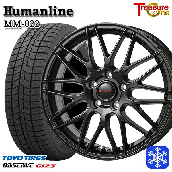 【新品 スタッドレス1台分4本セット】 215/65R16 98Q アルファード ヴェルファイア 2024年製 トーヨー オブザーブ ギズ3 トレジャーワン ヒューマンライン MM022 ブラック 16インチ 6.5J 5H114.3