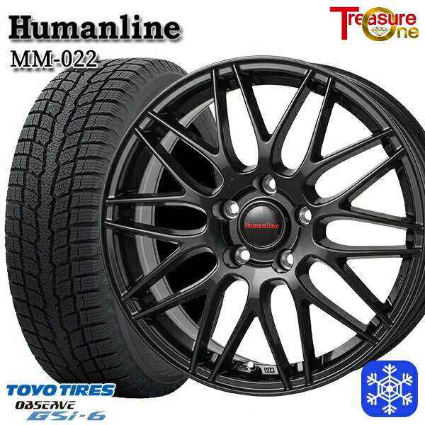 【新品 スタッドレス1台分4本セット】 215/70R16 100Q デリカD5 2021〜2022年製 トーヨー オブザーブ GSi-6 トレジャーワン ヒューマンライン MM022 ブラック 16インチ 6.5J 5H114.3