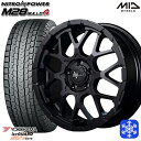 【取付対象】215/70R16 100Q デリカD5 2022〜2023年製 ヨコハマ アイスガードSUV G075 MID ナイトロパワー M28バレット セミグロスブラック 16インチ 7.0J 5穴 114.3 スタッドレスタイヤホイール4本セット 送料無料