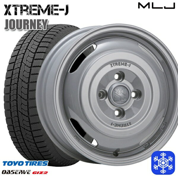 【新品 スタッドレス1台分4本セット】 165/55R14 モコ ルークス 2022〜2023年製 トーヨー オブザーブ ギズ2 MLJ エクストリームJ ジャーニー セメントグレー 14インチ 4.5J 4H100