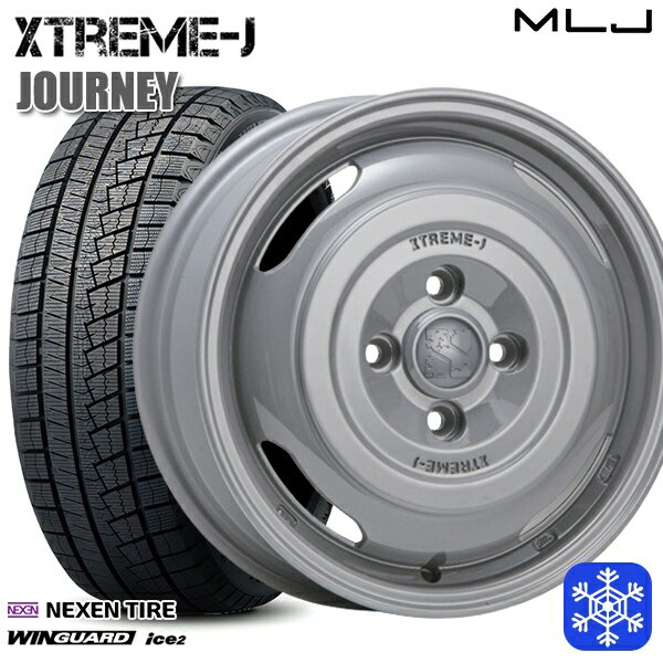 【新品 スタッドレス1台分4本セット】 165/55R14 モコ ルークス 2023年製 ネクセン WINGUARD ice2 MLJ エクストリームJ ジャーニー セメントグレー 14インチ 4.5J 4H100
