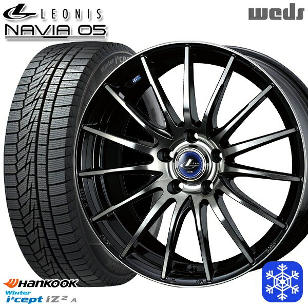 【2/18はP最大36.5倍】195/65R15 30/50プリウス インプレッサ 2022年製 HANKOOK ハンコック W626 Wedd ウェッズ レオニス ナヴィア05 BPB 15インチ 6.0J 5穴 100 スタッドレスタイヤホイール4本セット 送料無料