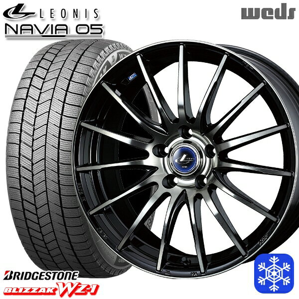 【新品 スタッドレス1台分4本セット】 195/65R15 30/50プリウス インプレッサ 2025年製 ブリヂストン ブリザック WZ1 Wedd ウェッズ レオニス ナヴィア05 BPB 15インチ 6.0J 5H100