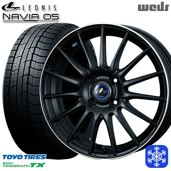 【新品 スタッドレス1台分4本セット】 195/65R15 カローラフィールダー 2023年製 トーヨー ウィンター トランパス TX Wedd ウェッズ レオニス ナヴィア05 MBP 15インチ 5.5J 4H100