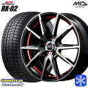 【取付対象】215/45R17 ノア ヴォクシー 2022〜2023年製 グッドイヤー アイスナビ8 MID シュナイダー RX-02 RED 17インチ 7.0J 5穴 114.3 スタッドレスタイヤホイール4本セット 送料無料