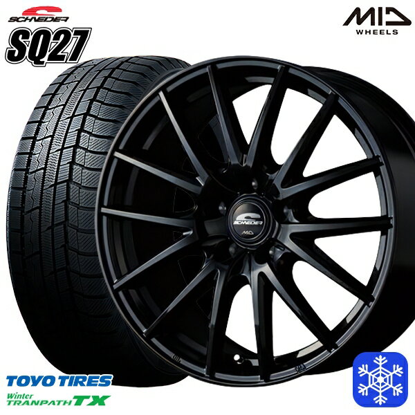 【取付対象】235/60R18 レクサスRX 2022〜2023年製 トーヨー ウィンタートランパス TX MID シュナイダー SQ27 ブラック 18インチ 7.0J 5穴 114.3 スタッドレスタイヤホイール4本セット 送料無料