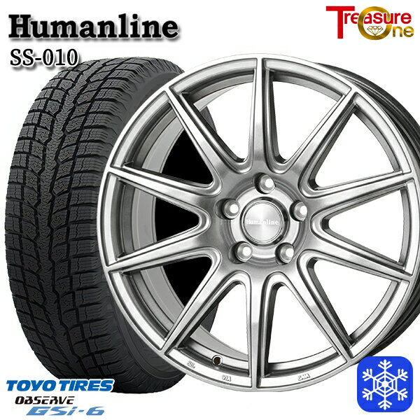 【新品 1台分4本セット】 225/55R18 デリカD5 エクストレイル 2022〜2023年製 トーヨー オブザーブ GSi-6 トレジャーワン ヒューマンライン SS010 ダークグレー 18インチ 8.0J 5H114.3