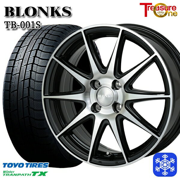 【新品 スタッドレス1台分4本セット】 165/65R14 タンク ルーミー 2023〜2024年製 トーヨー ウィンター トランパス TX トレジャーワン ブロンクス TB001S BP 14インチ 5.5J 4H100