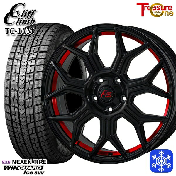 【新品 1台分4本セット】 235/60R18 レクサスRX 2022〜2023年製 ネクセン ウィンガードアイス SUV トレジャーワン クリフクライム TC10M BK/レッド 18インチ 7.0J 5H114.3